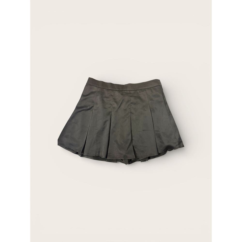 SHEIN Black Athletic Pleated Stretch Skort Zip Size L